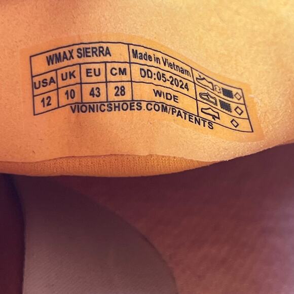 Vionic Walk Max Sierra Athletic Walking Shoe Cream Women's 12 W NWB Arch Support - Picture 9 of 10